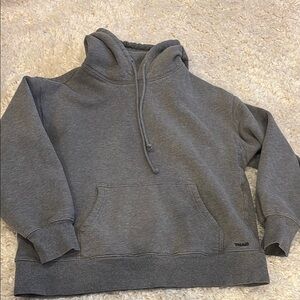 Aritzia cozy fleece boyfriend hoodie charcoal grey size small